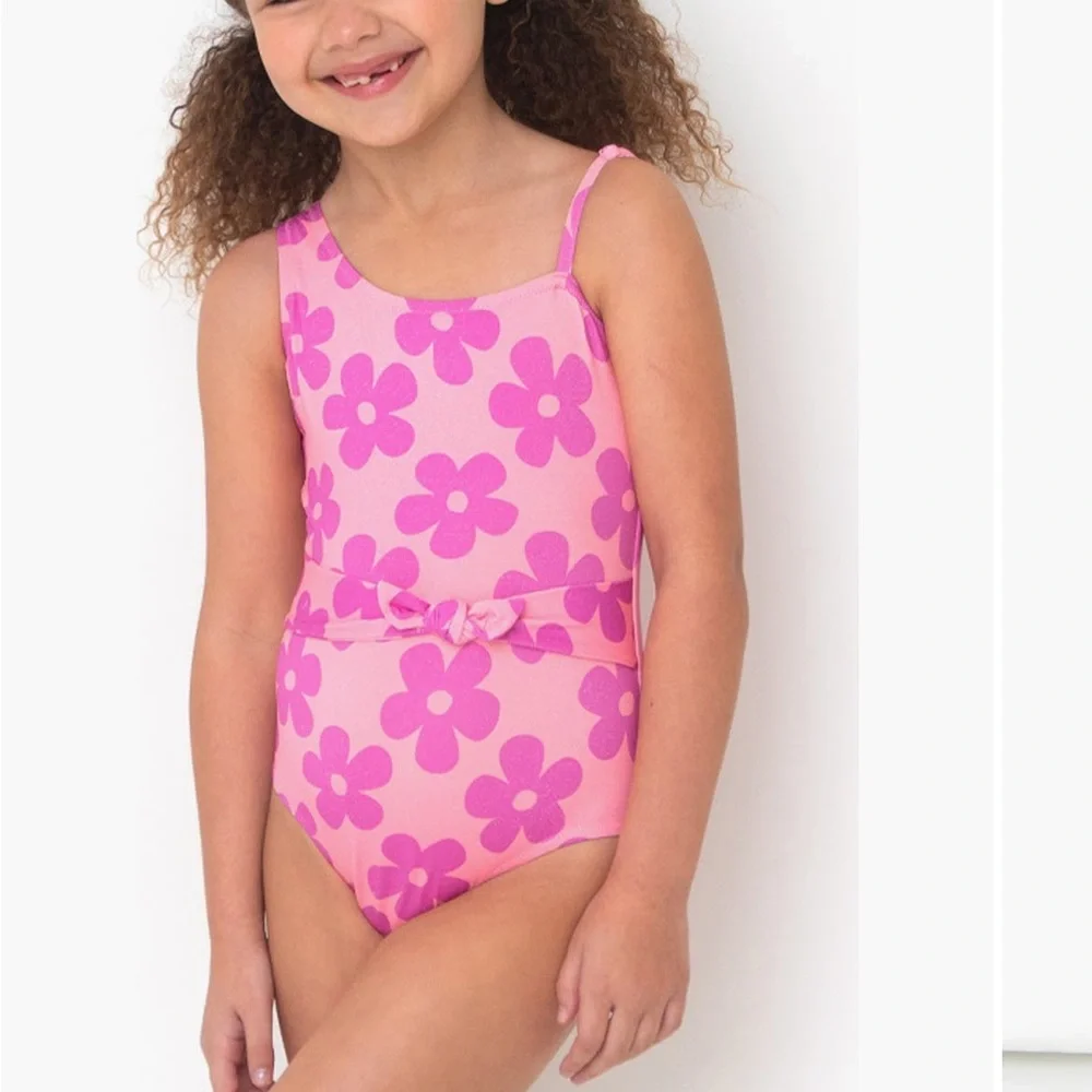 Shade Critters Floral One Shoulder One Piece Bathing Suit